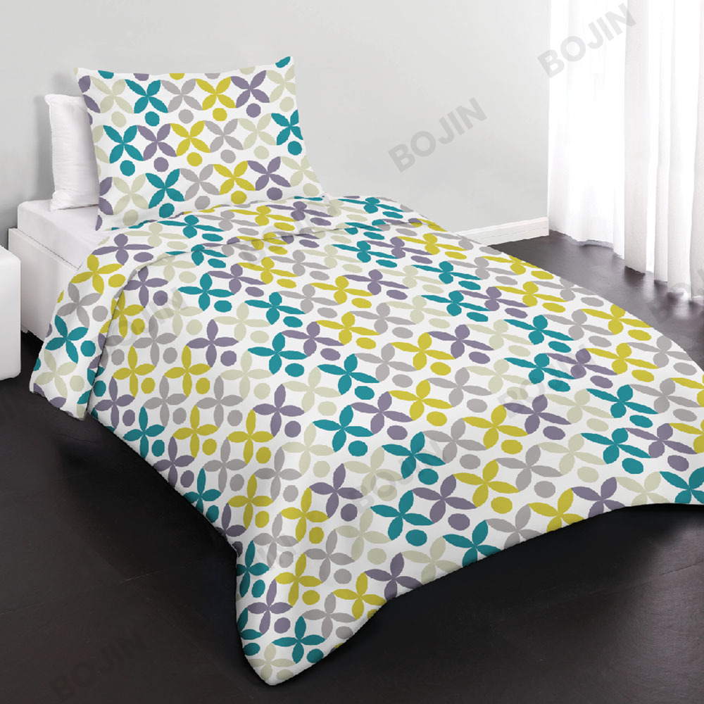100% polyester geometrisk print 3 STK mikrofiber dyne sengesæt til All Seasons